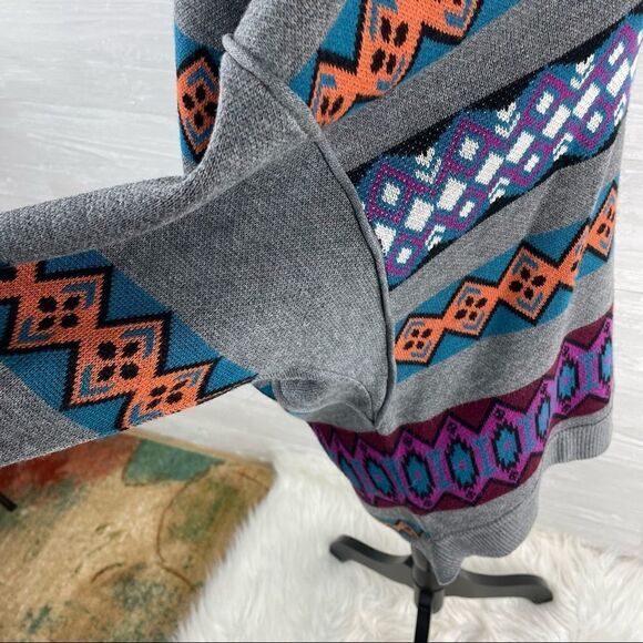 Anthropologie Plenty by Tracy Reece Fairisle Stripe Slouchy Pullover Sweater - Picture 3 of 8